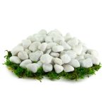 Southwest Boulder Stone 0.25 Cu. ft. 1/2 in. to 1 in. 20 lbs. Porcelain White Rock Pebbles for Potted Plants Gardening