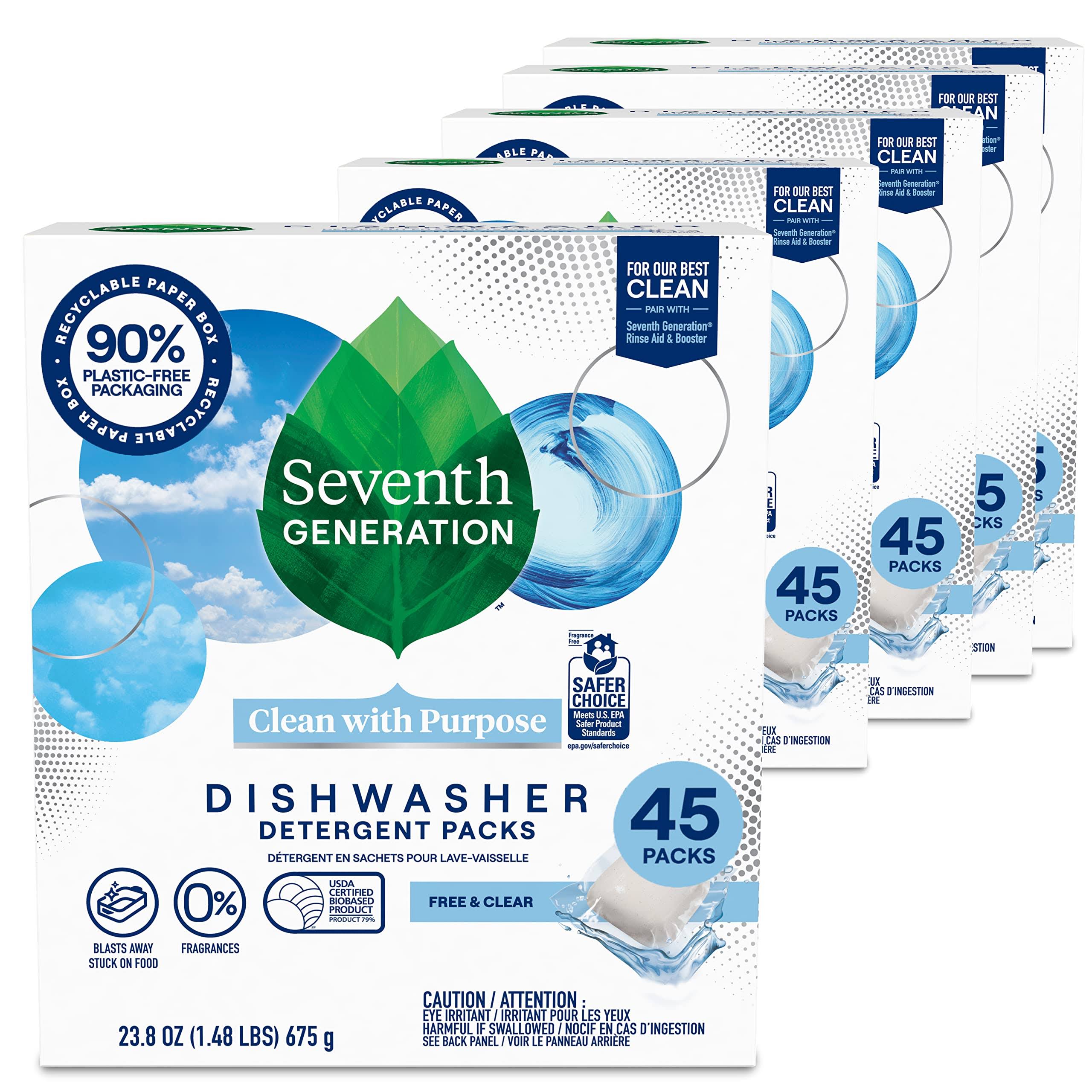da399d6701c076e00331026a0cd35522f21bb35df835ca5462d178d2966eecf5.jpg Seventh Generation Natural Automatic Dishwasher Detergent Packs - SEV45180CT | On Time Supplies - Image 1