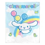 Cinnamoroll, Rainbow Clouds Silk Touch Throw Blanket 50"x60"
