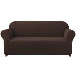 Subrtex 1-Piece Spandex Stretch Slipcover Sofa, Chocolate