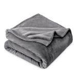Bare Home Microplush Fleece Blanket, Full/Queen - Grey
