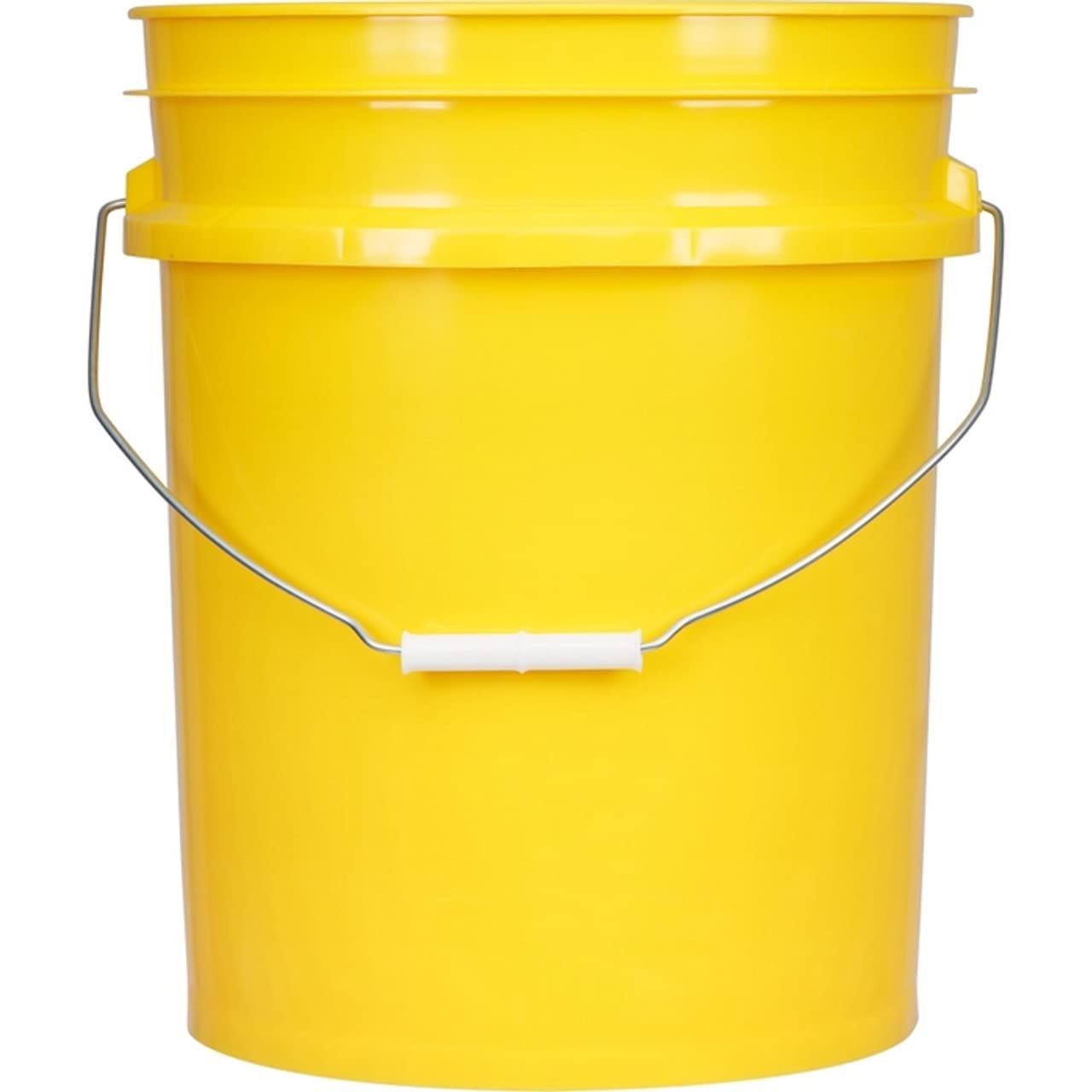 dac8a3141064f32d0fe109d255fe3f6214e54e21daaa696883646d5dac8718f8.jpg ePackageSupply, 5 Gallon Yellow Plastic Bucket Only - Durable 90 Mil All Purpose Pail - Food Grade Buckets No Lids Included - Contains No BPA - Image 1