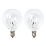 25-Watt 2pk G50 Incandescent Light Bulbs for Wax Warmers Clear - Ador