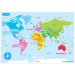 Ashley Productions 10pk World Map Learn Mat 2 Sided