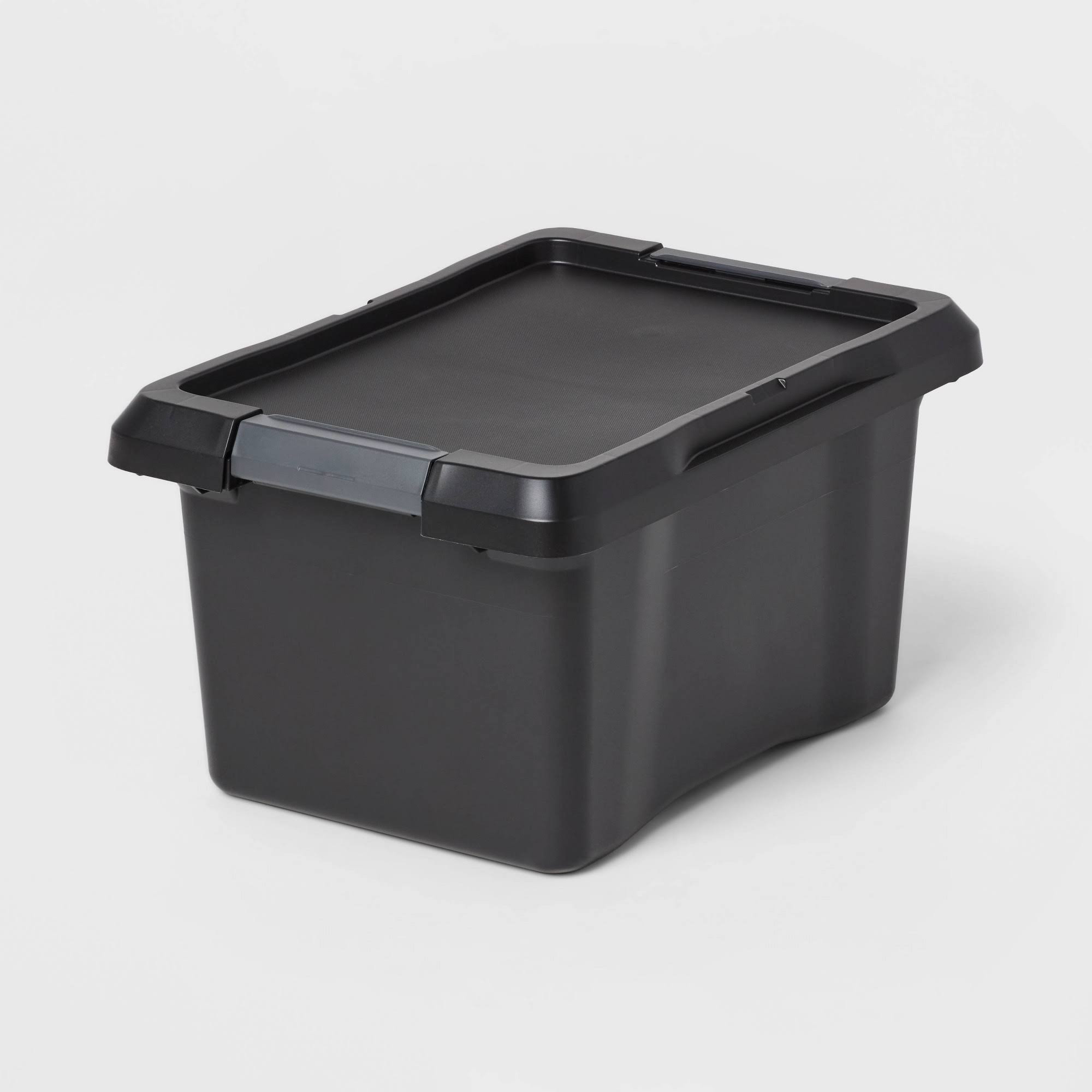 dad274c14b07b5f553199a10556744ee17ef0714fbae714ddc40438b75417b7c.jpg 7gal Small Latching Storage Tote Black - Brightroom - Image 1