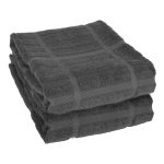 All-Clad Solid Kitchen Towel, Set of 2 - Pewter