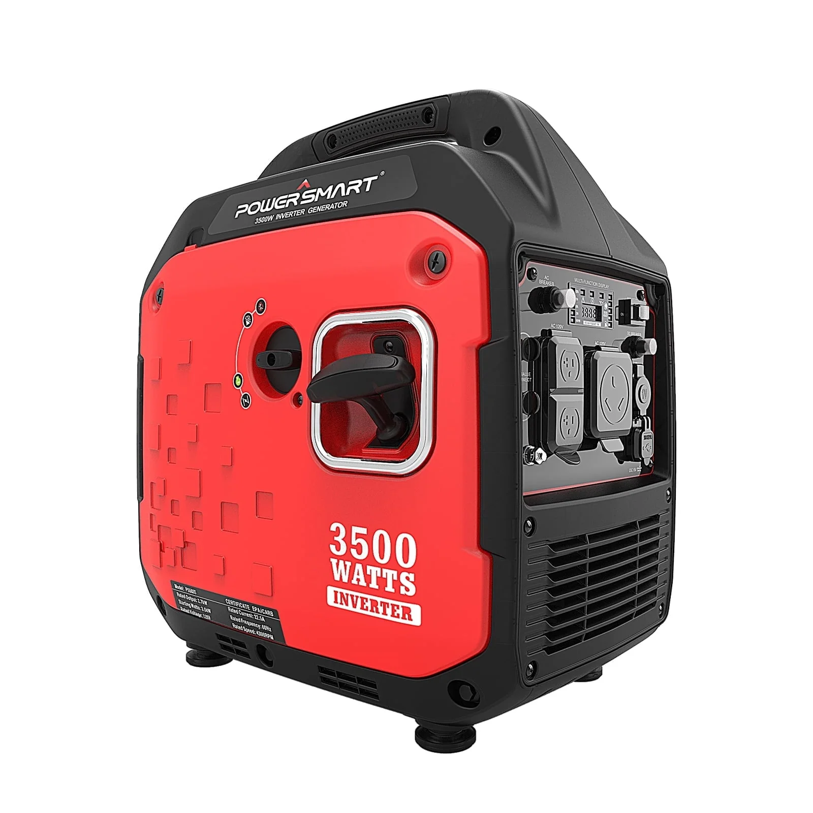 dafb9771754d46987feb65a634afba9901529c6826eb9ac02e93ed51f38a0262.webp Powersmart Gasoline Portable Generator, 3500W Gas Powered Inverter Generator, for Outdoor Camping & Travel, PS5035 - Image 1