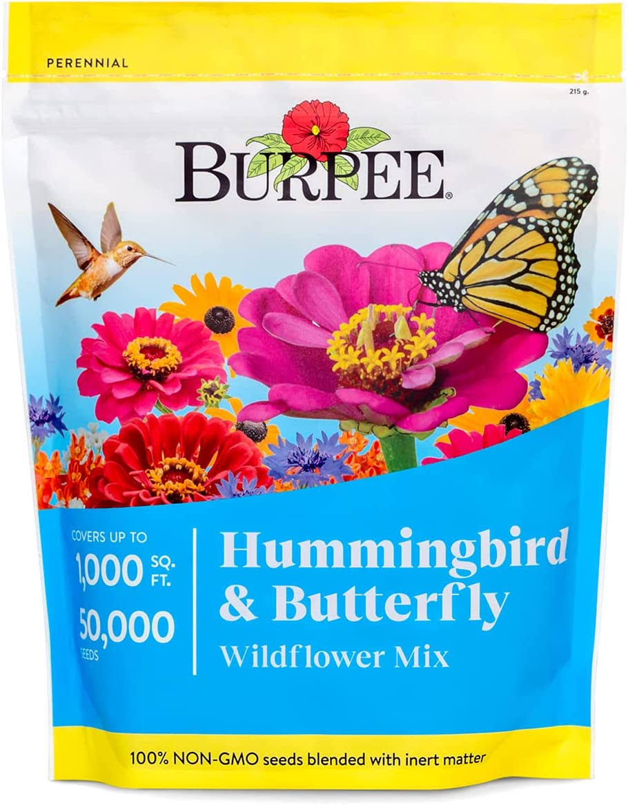 db476339c9feed8346853b32b0c17f13a402ab27a4be86efd534f7f1e9555c5c.jpg Burpee Wildflower Seed Mix for Hummingbirds and Butterflies - Image 1