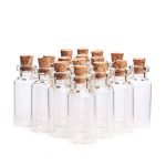 HeiHy UUYYEO 5ml Empty Clear Glass Bottles Jars with Corks Miniature Glass Bottle Wedding Favors 12 Pcs