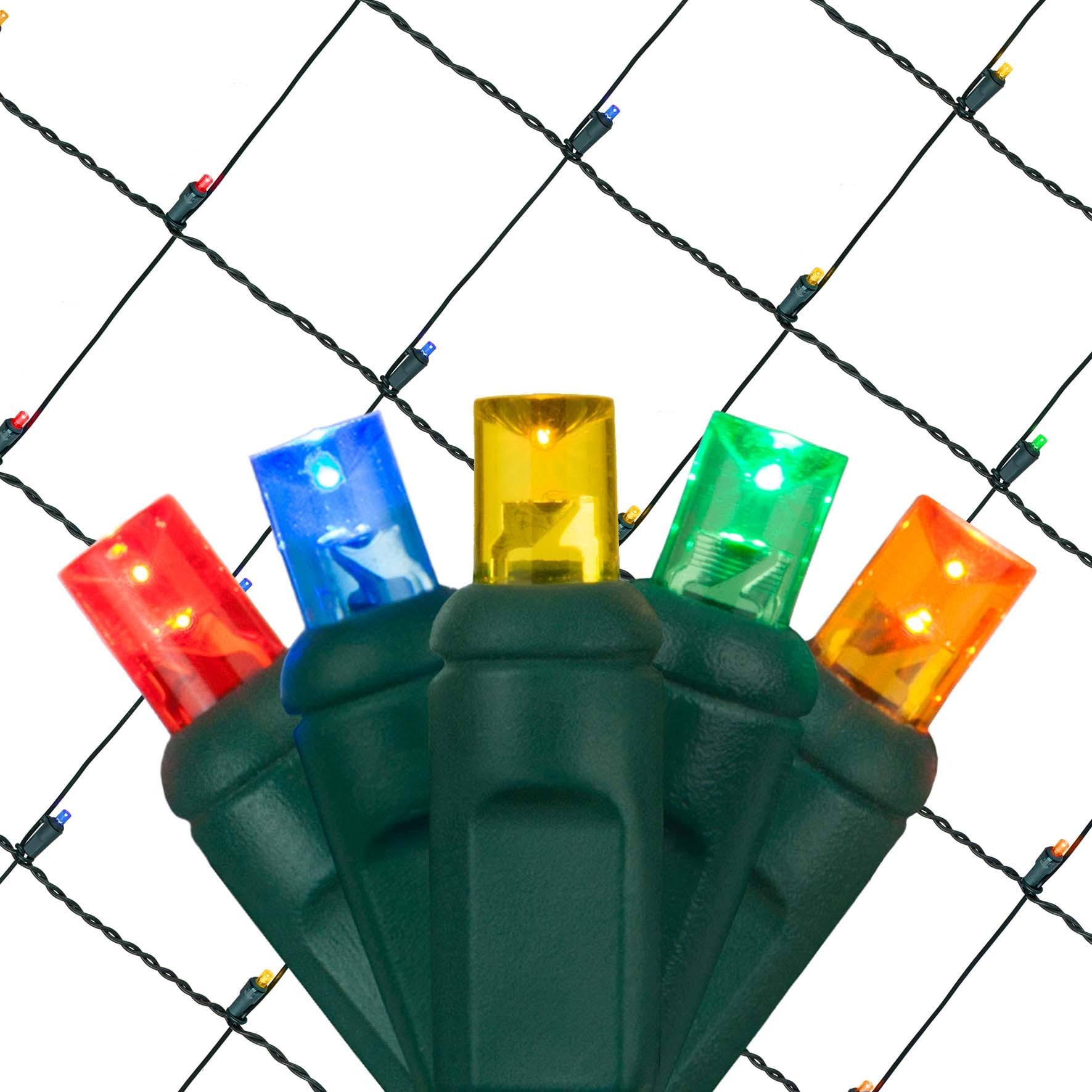 db7ec6415c9101234b84880658eaddec8e0cc1368bec54f26934bc4edb57e862.jpg Wintergreen Lighting LED Holiday Net Lights, Green Wire - Image 1