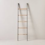 6' Wood & Steel Blanket Ladder Black/Natural - Hearth & Hand with Magnolia