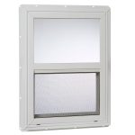 Project Source 20000S Series 17.5-in x 23.5-in x 3-in Jamb Vinyl New Construction White Single Hung Window Half | VSH1824PS