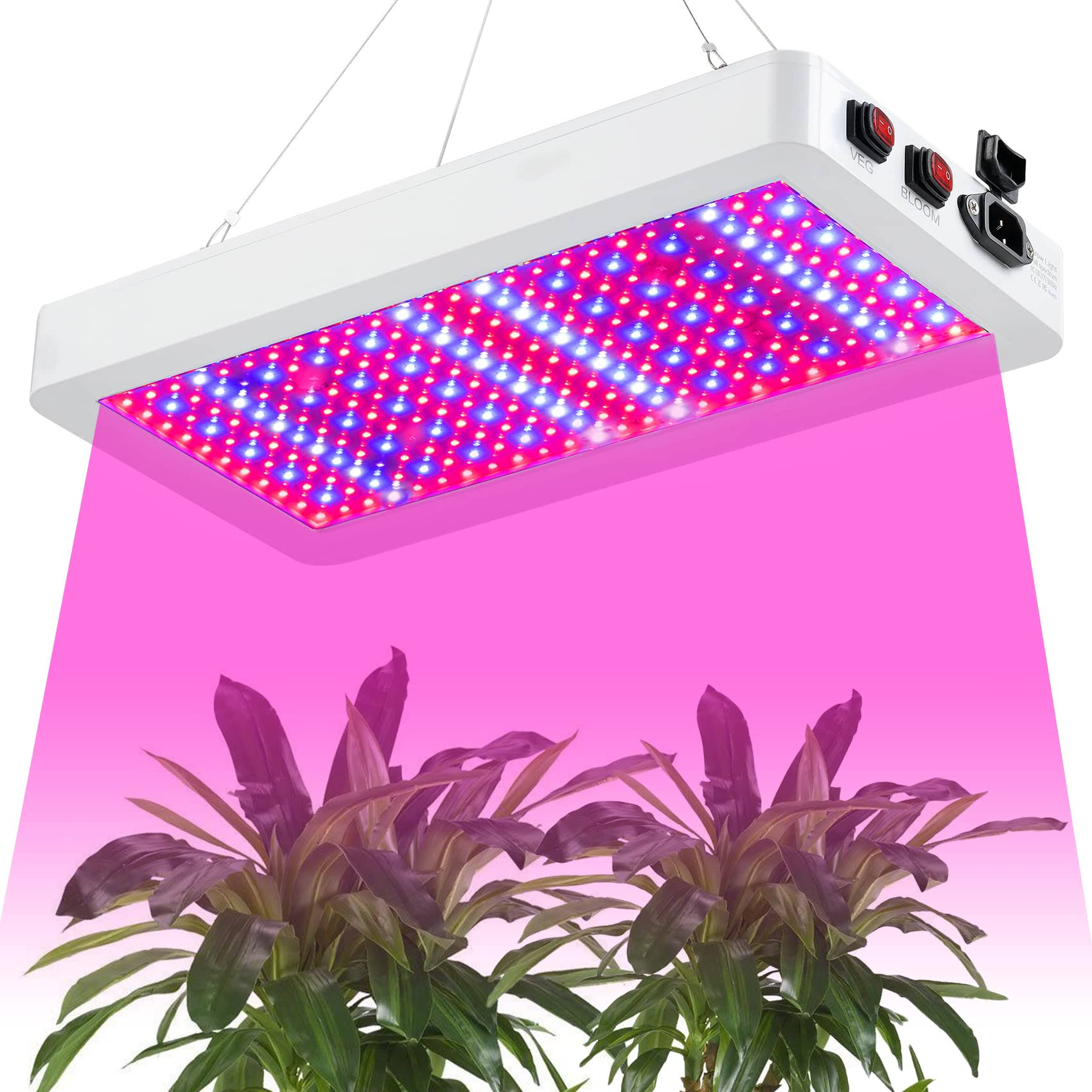 dbf9098324db1b8f0a0e76a61edacdf85edb1e5bce3bcc1e62bab66ae2e45502.jpg LED SERWING 1000W Grow Lights for Indoor Plants, Full Spectrum, for Seed Starting, Vegetable and Flower - Image 1