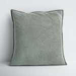 Edgar Square 100% Cotton Pillow AllModern Color: Sea Foam, Fill Material: Polyester/Polyfill, Size: 20'' x 20''