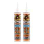 Gorilla Waterproof Caulk & Seal 100% Silicone Sealant, 10oz Cartridge, Clear (Pack of 2)