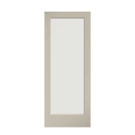 EightDoors 80 inch x 36 inch 1-Lite French Clear Glass White Prefinished Solid Wood Core Door