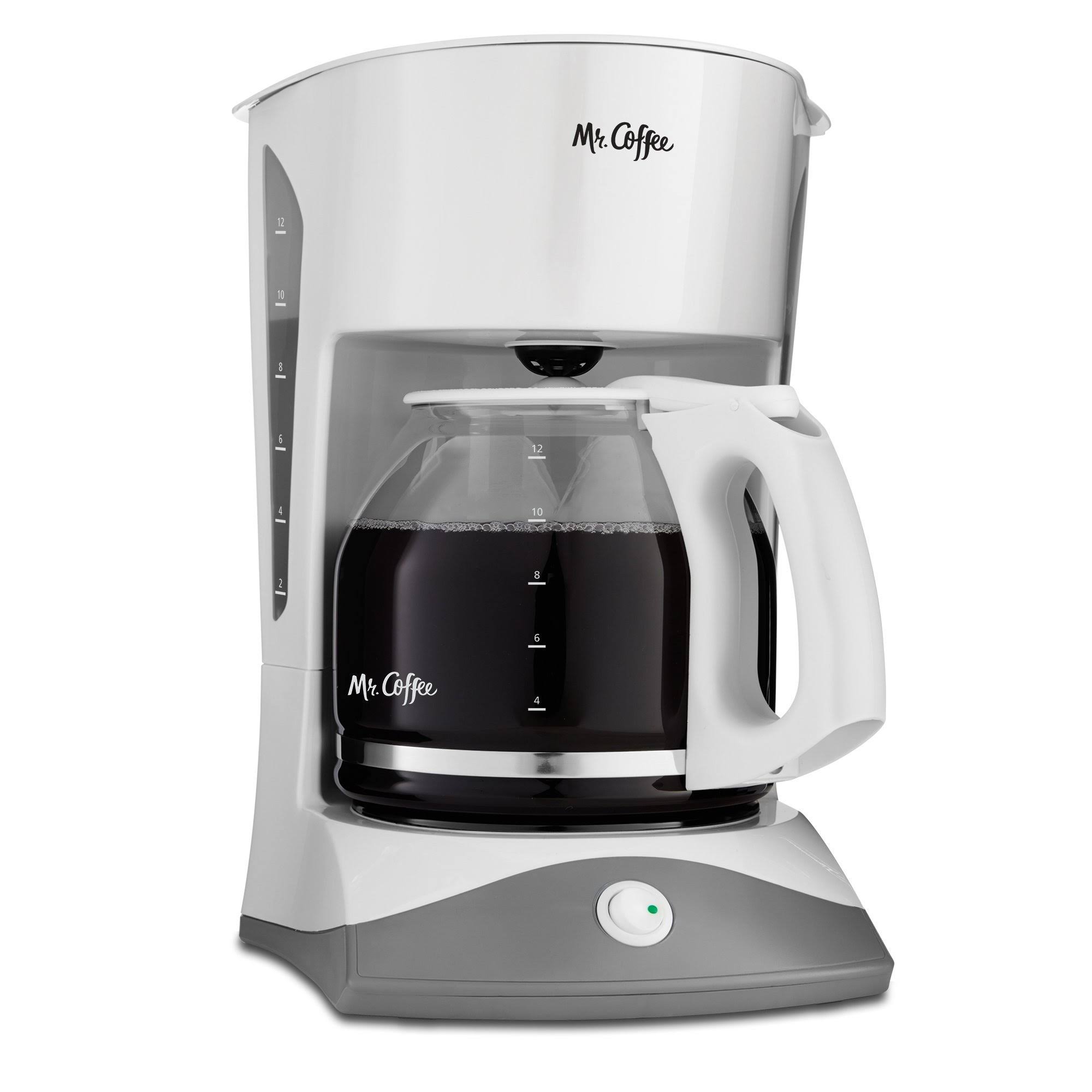 dc5ec149cd7b33542f1e5d0cc8fc46ccbed4d9a45559b23d776905c1d096f36d.jpg Mr. Coffee SK12-RB Coffee Maker, 12 Cups Capacity, 900 W, White - Image 1