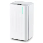 32 Pint Dehumidifier with 3.3FT Drain Hose, 24H Timer & 3-Color Indicator, 2000 Sq.Ft Portable Dehumidifier for Basement, Bedroom, Bathroom
