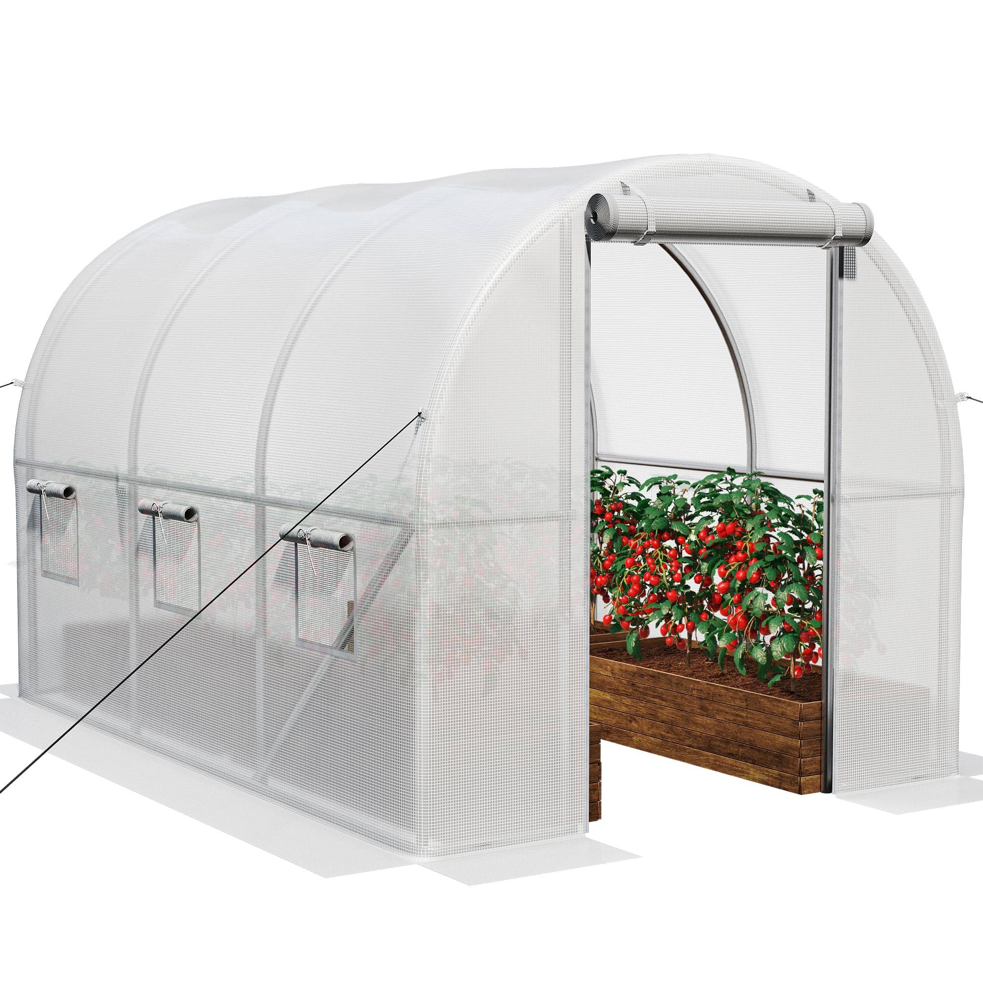 dc64d26147c892b7ec7d764bf0763a46540ebafcc1339f611476dbaf86881741.jpg YITAHOME 10x6.5x6.5ft Greenhouses Large Walk-In Green House Heavy Duty Tunnel Green Houses Outdoor Portable Plant Gardening Upgraded Galvanized - Image 1