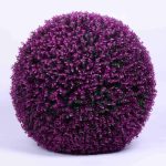 LXUXZ Artificial Plant Topiary Ball Greenery Decorative Faux Boxwood Foliage Holiday Plants Spring Summer Decor (Purple, 40cm=15.7in)