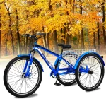 MOPHOTO 7 Speed 27.5" Adult Mountain Tricycle, Exercise Men'S Women'S Bicycle, 3 Wheel Cruiser Bike