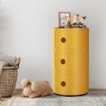 Overstock ABS Multifunction Storage Table Stackable Detachable Organizer 3 Tier - Yellow