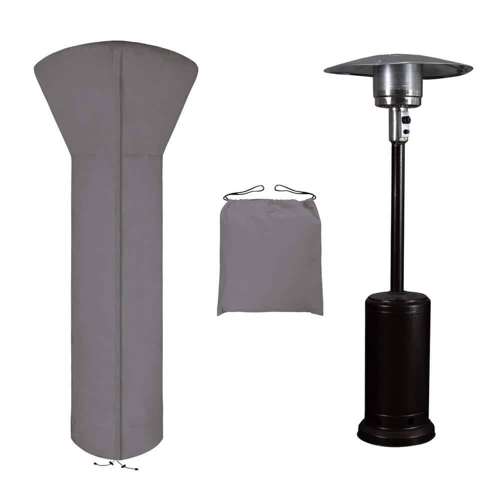 89 in. H x 33 in. D x 19 in. B Patio Heater Cover with Zipper and Stor