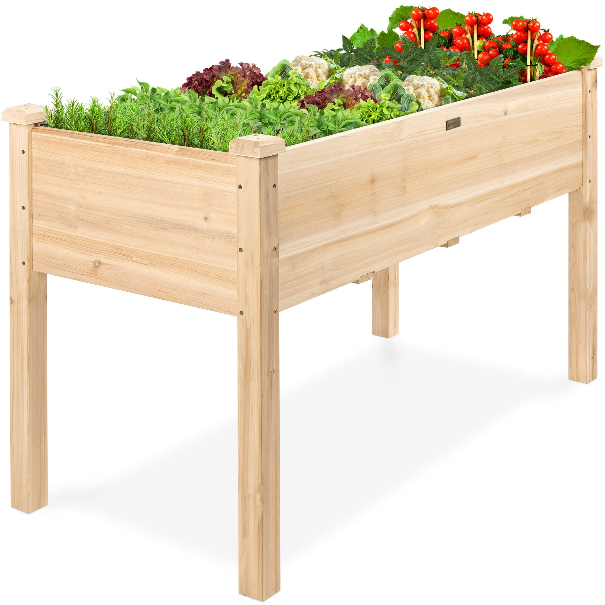 dcc5ba34b6df68f1b72f8b7bca50e4bdca44ef88088778873e6ae4c11b158d6b.jpg Best Choice Products Wooden Raised Vegetable Garden Bed Elevated Planter Kit, Beige - Image 1