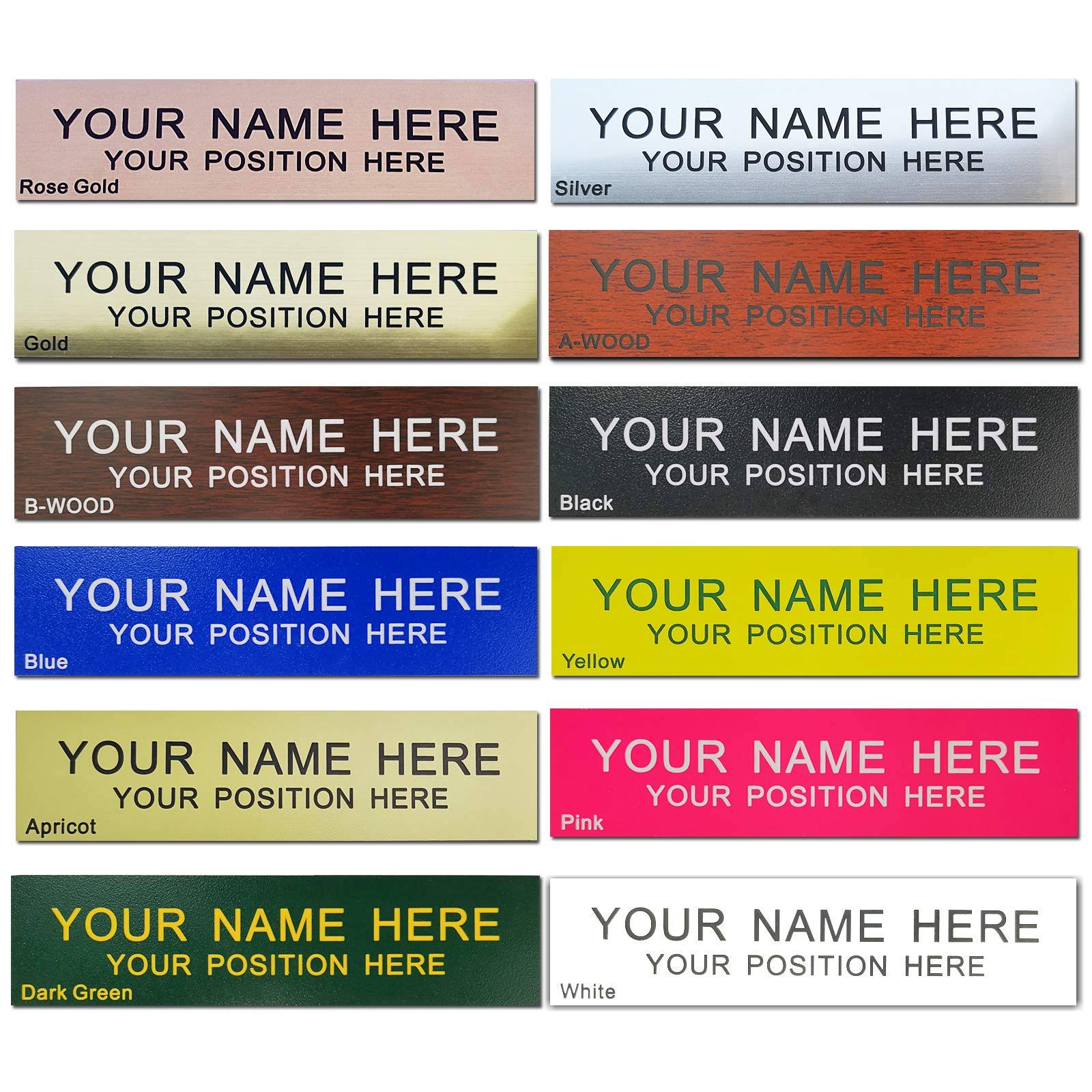 dce3d57e2f841a93e58d0ef70c0dada51508e29114f6ef91fc3da42728932808.jpg Icomecn Personalized Office Name Plate 2"x10" Customize Wall Door Sign Nameplate Adhesive Back - Image 1