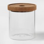 Threshold Storage & Organization | New Glass Canister with Wood Lid | Color: Brown | Size: Os | Kaylafawc's Closet