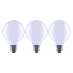 Ecosmart 100-Watt Equivalent G25 Dimmable Globe Frosted Glass Filament LED Vintage Edison Light Bulb Daylight (3-pack)