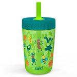 Zak Designs 15oz Recycled Plastic Kids' Straw Tumbler with Antimicrobial Spout - Bugs