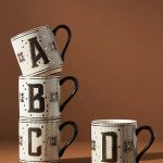 Anthropologie Home Bistro Monogram Mug, Size One Size - White