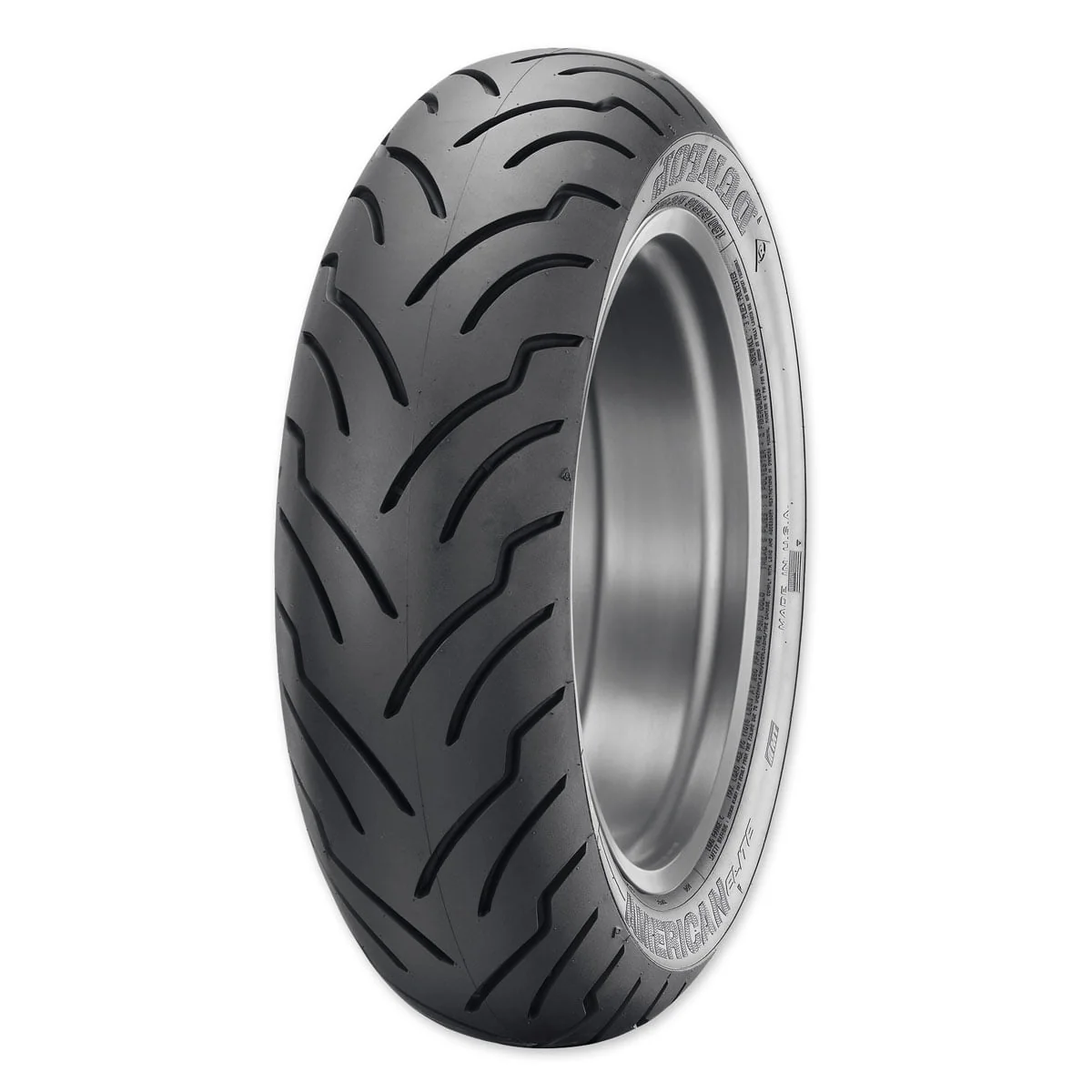 dd14ce457135161af8bae3e49ca88adda88b3eaa36ed3f91f037c490524c86ac.webp Dunlop American Elite Rear Motorcycle Tire 180/65B - 16 (81H) Black Wall - Image 1