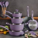Tramontina Ceramic 14-Pc. Cookware Set, Purple