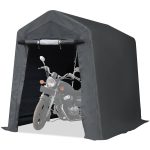 Advance Outdoor 6x8 ft Outdoor Portable Storage Shelter Shed with 2 Rolled Up Zipper Doors & Vents Carport for Motorcycle Waterproof and UV Resistant