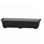 Garden Treasures 23.75-in W x 6-in H Black Plastic Window Box