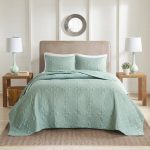 510 Design - Oakley 3 Piece Reversible Bedspread Set - King/Cal King - Seafoam