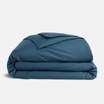 Cooling Cotton Percale Duvet Cover Size Twin/Twin XL in Abyss by Brooklinen | Best Cooling Sheets for Hot Sleepers