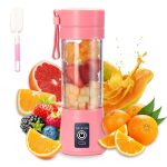 Portable Blender Cup,Electric USB Juicer Blender,Mini Blender Portable Blender for Shakes and Smoothies, juice,380ml, Six Blades Great for Mixing