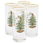 Spode Christmas Tree Highball Glasses, Set of 4