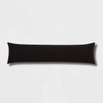 Lumbar Boucle Color Blocked Decorative Throw Pillow Black - Threshold