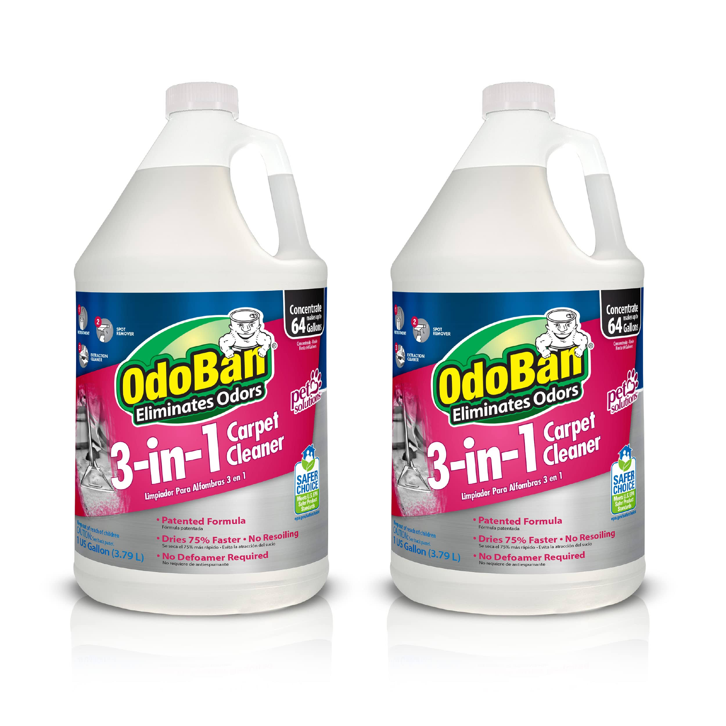 dda0ec6318cc751757f84cc61c0b90a907444a61f474c73be83b71eba3ab2d2d.jpg OdoBan 1 Gal 3-in-1 Carpet Cleaner, 2-Pack - Image 1