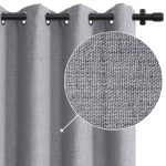 Rose Home Fashion 100 Blackout Curtains for Bedroom Linen Textured Look Drapes with Blackout Liner, Curtains for Living RoomFarm