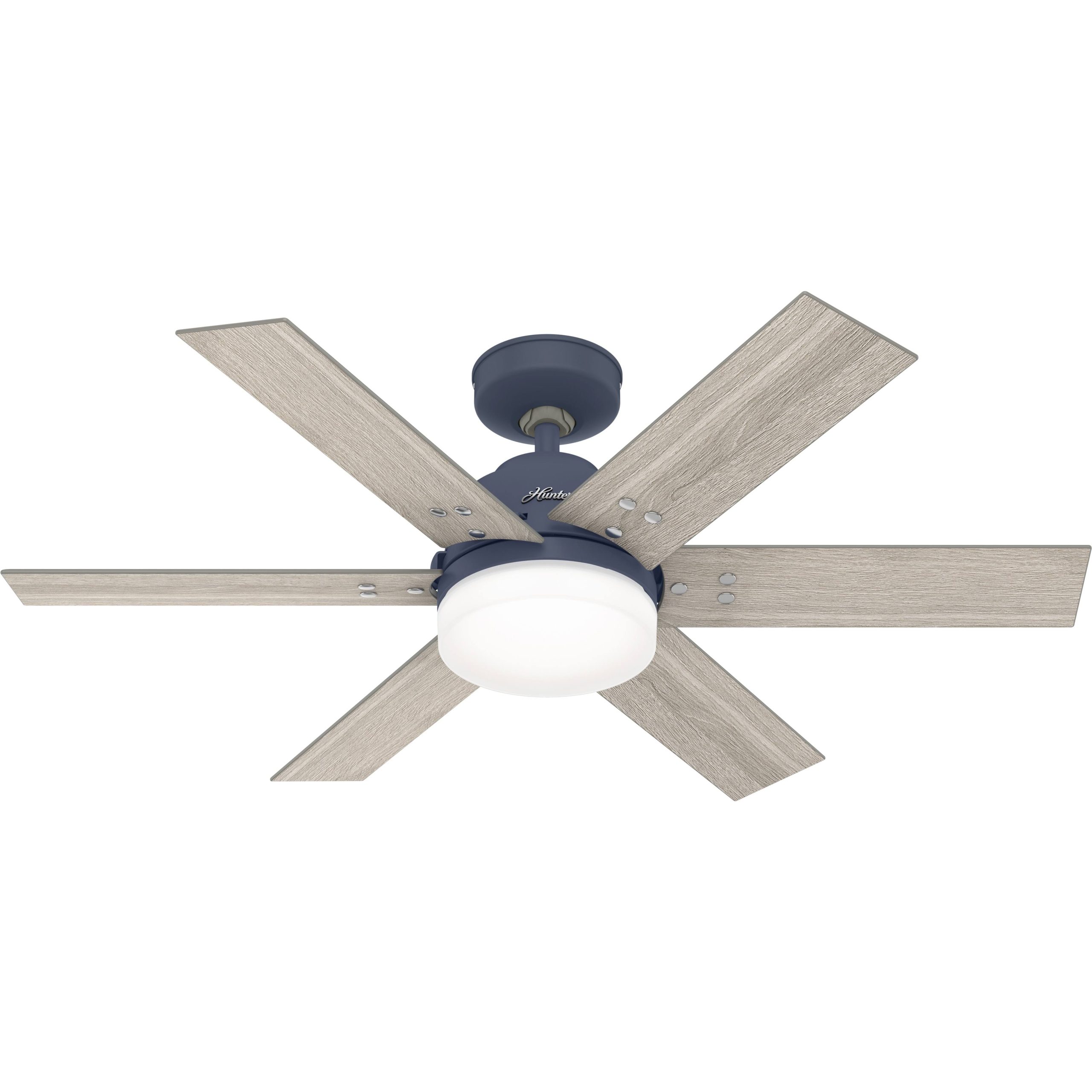 ddb20c46610a74b23ad1c394a16e57c5cca8d2cba0c3c20420d00b9ebcb6d1f4.jpg Hunter Pacer Ceiling Fan with LED Light - Indigo Blue - 44 in - Image 1