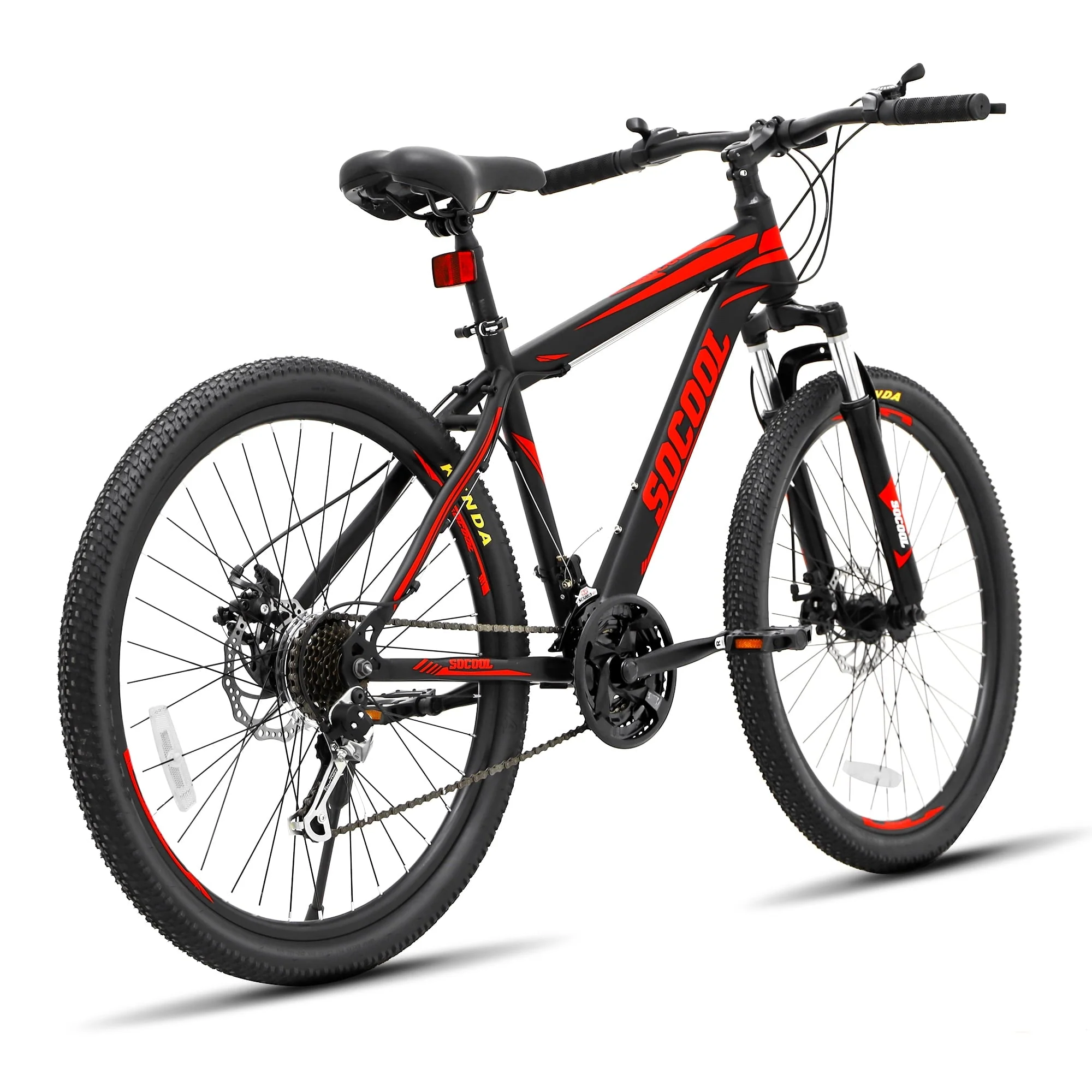 ddccac68a3fcd6aa79d6d68a2faed02297577b5369a09b17e6895c488e533135.webp Feildoo Mountain Bike, 26 - Inch Wheel, 21 Speeds, - Black & Red - Image 1