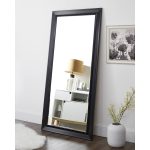 Black 66" L x 32" W Framed Bevel Leaner Full Length Huge Floor Mirror XL Mirror Large Rectangle Standing Floor Mirror