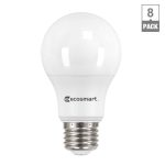 Ecosmart 60-Watt Equivalent A19 Dimmable Energy Star LED Light Bulb in Bright White (8-Pack)