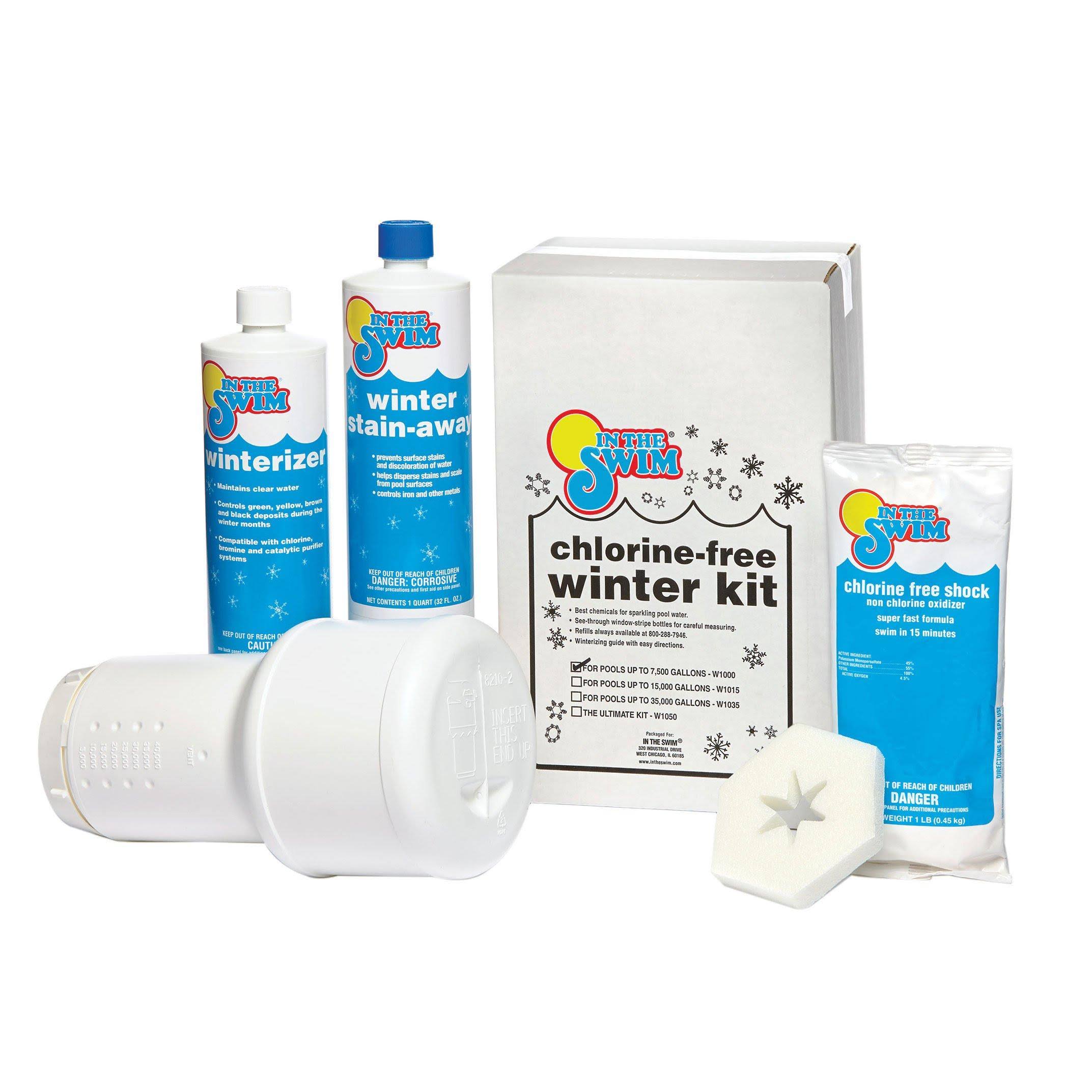 dddbfa07cb685f8a252b6178012c341ec80e6ce4f123b322481ad2734de43aad.jpg in The Swim Pool Closing Kit - Winterizing Chemicals for Above Ground and In-Ground Pools - Up to 7,500 Gallons Kwb075001ae - Image 1
