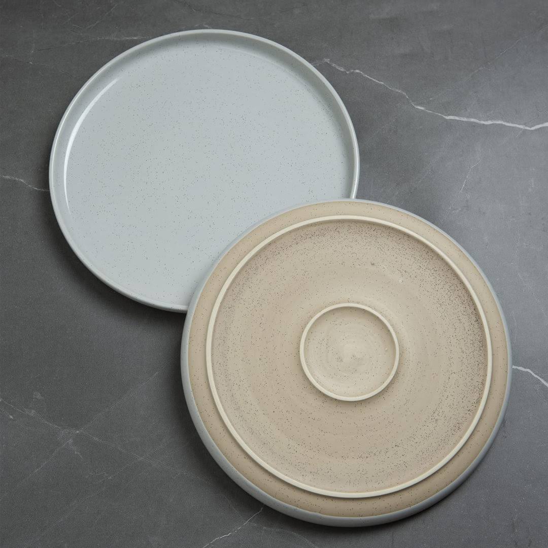 ddf29293851873704a5bbd93fa247ab4941b3caf8426409cea7ff8366535e265.jpg Rangou 12 Piece Dinnerware Set - Service for 4 Color: Light Gray - Image 1
